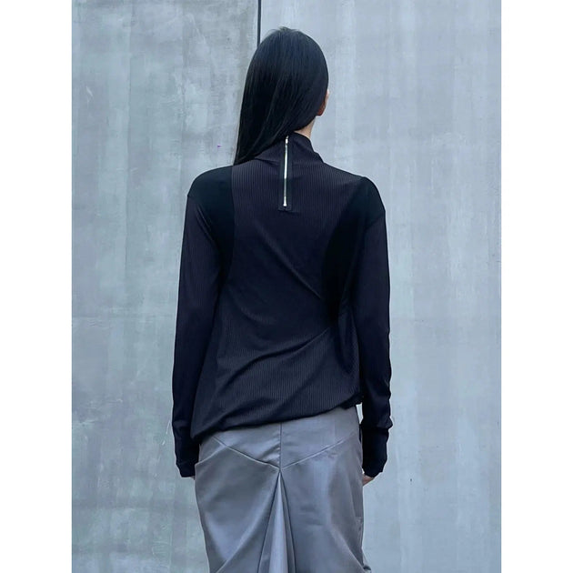 Daiyu Stretch Zipper Long Sleeve Shirt only $37.00 from