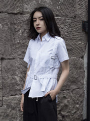 Buckle Style Short Sleeve Shirt