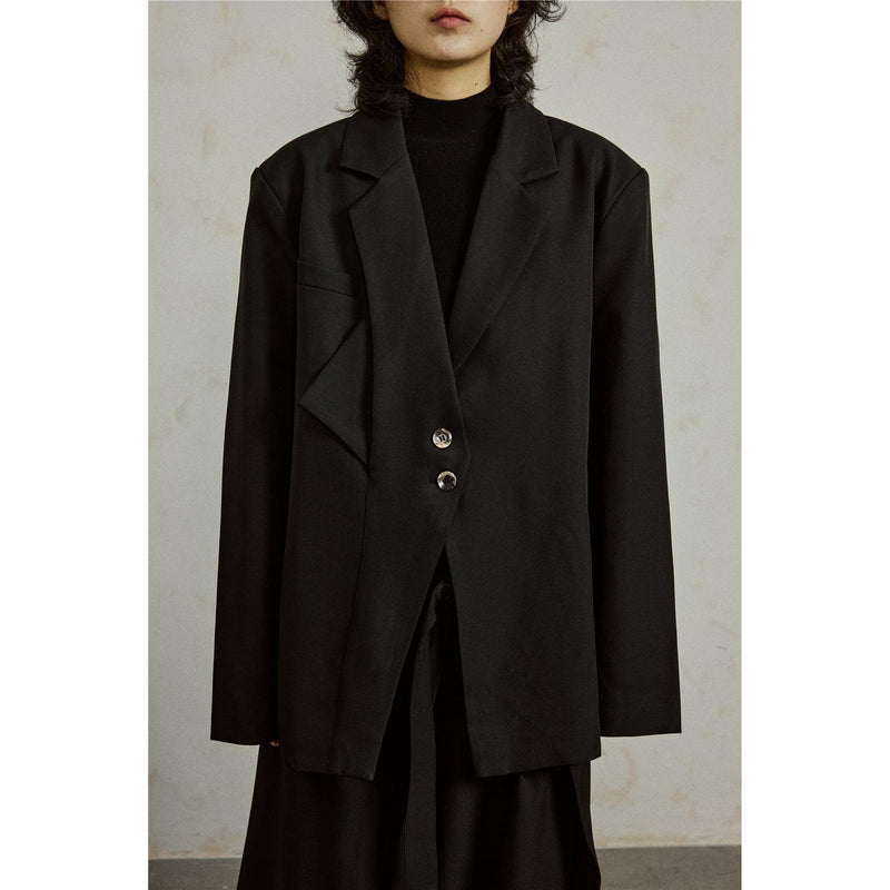 Kayo Deconstructed Blazer — dark aesthetic capsule wardrobe blazer