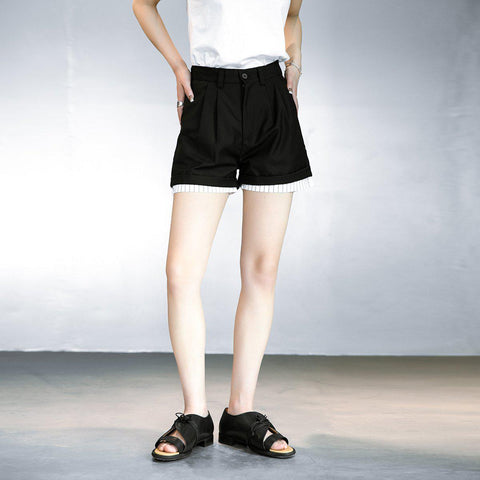 Double-Layered High-Waisted Shorts