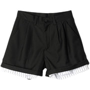 Double-Layered High-Waisted Shorts