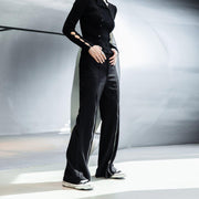Flared Pants With Zipper Detail