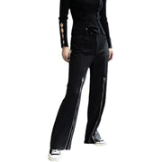 Flared Pants With Zipper Detail