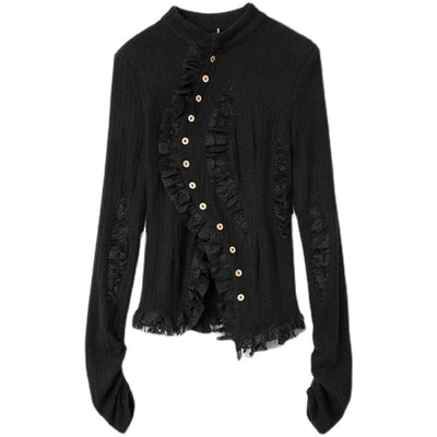 Gothic Button Long Sleeve Sweater