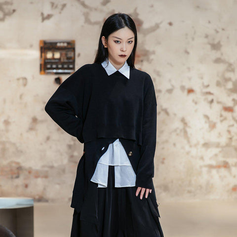 Knitted Pullover With Button Details
