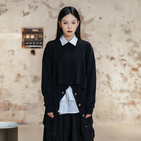 Knitted Pullover With Button Details