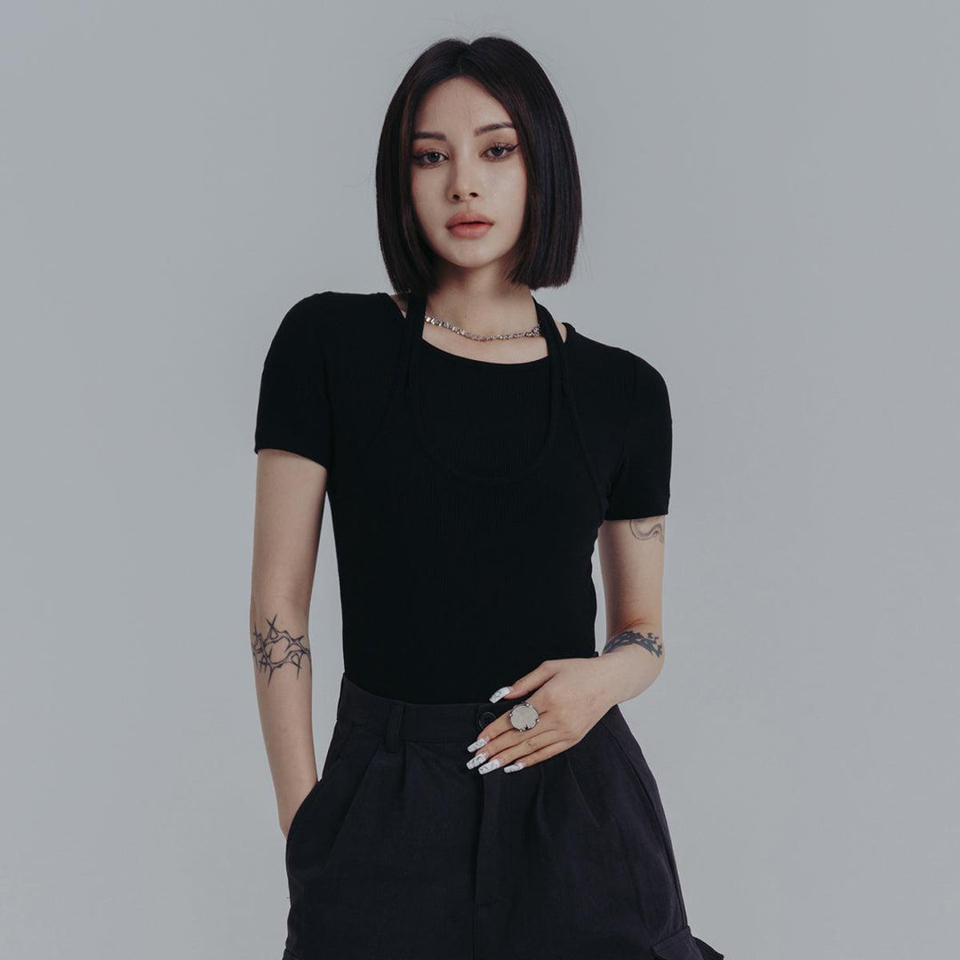 リエルリシェ　　Layered Tank Top & Long T-shirt Layered Tank T-Shirt only $25.00 from Aesthetic Noir