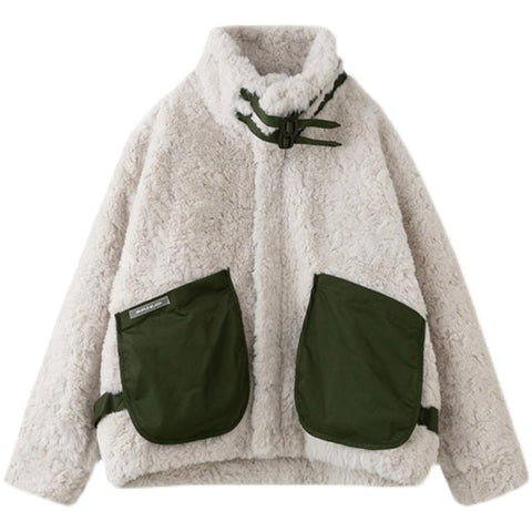 Military Faux Fur Coat