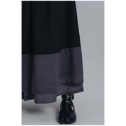 Pleated Color Block Skirt