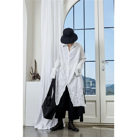 Pleated Striped Long Sleeve