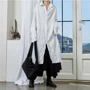 Pleated Striped Long Sleeve