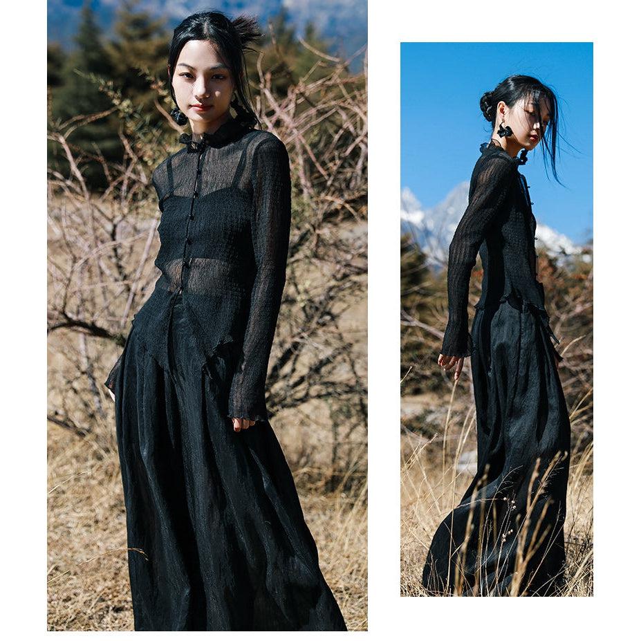 L'Appartement Sheer Cardigan ブラウン Sheer Cardigan | OAK + FORT – OAK + FORT USA