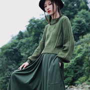 Soft Touch Ribbed Cropped Sweatshirt
