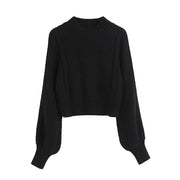 Soft Touch Ribbed Cropped Sweatshirt
