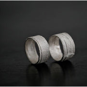 Sterling Silver Bandage Ring V