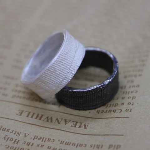 Sterling Silver Bandage Ring V