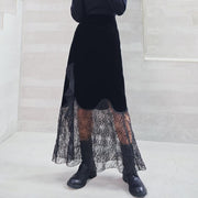 Transparent Floral Maxi Skirt
